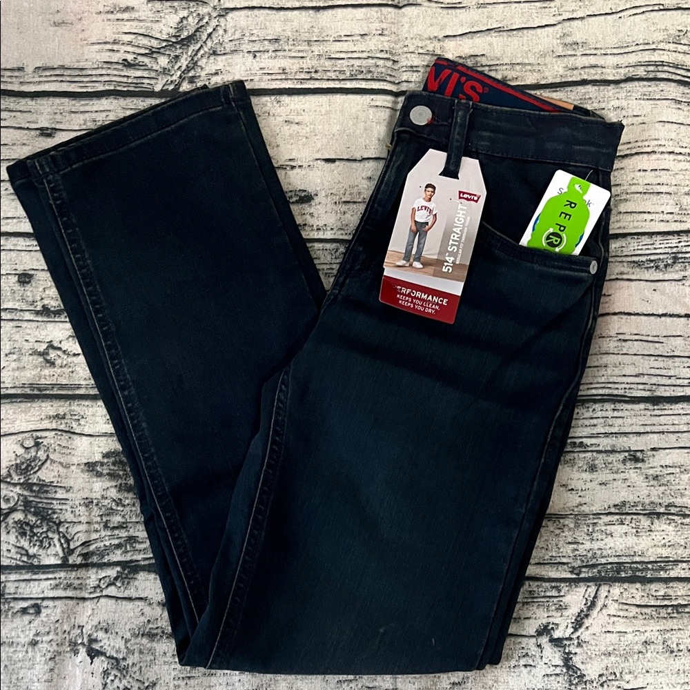 Levi's Boy’s Dark Denim 514 Straight Fit Jeans